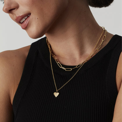 Mini Heart Necklace Silver